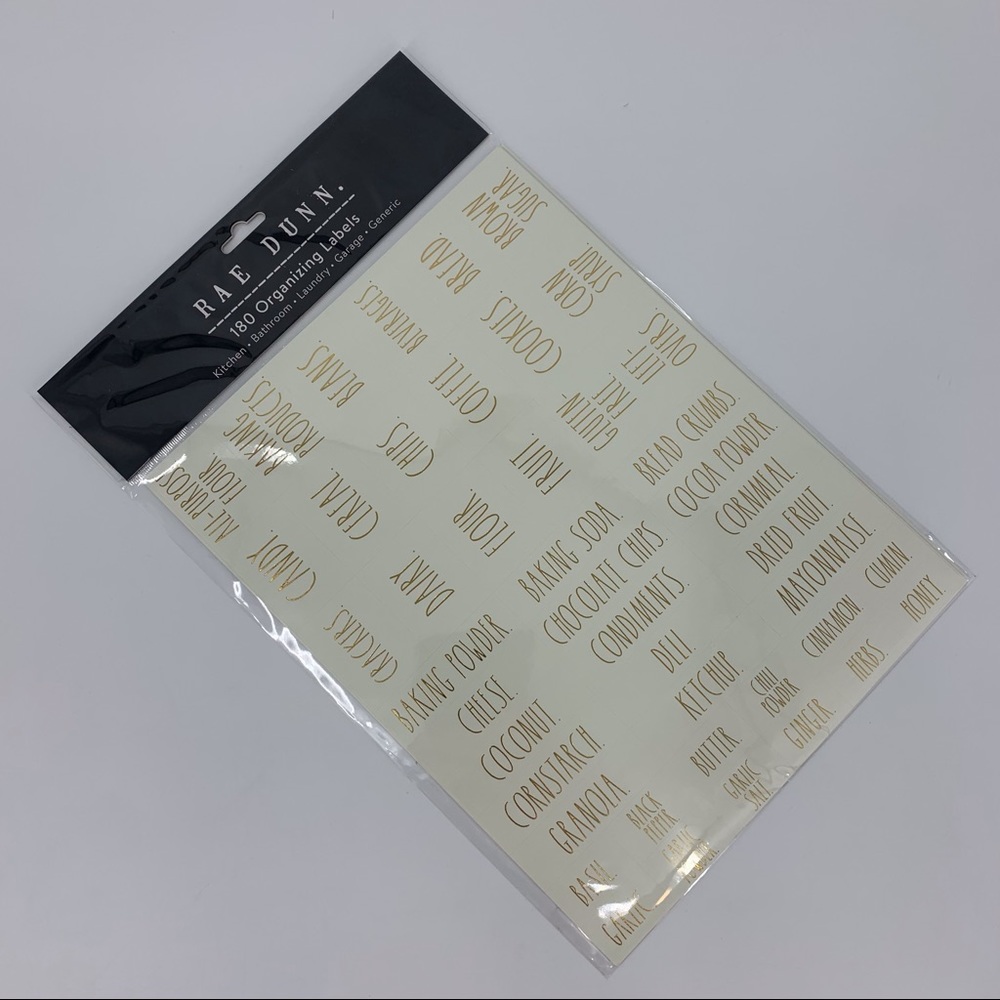 Rae Dunn 180 Organizing Labels for Kitchen, Bathroom, Laundry, Garage, NWT